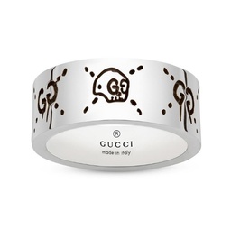 [YBC455318001012] Sterling Silver Gucci Ghost Ring