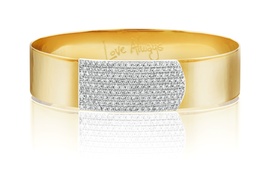 [B0109DY] Yellow Gold Diamond Large Strap Bracelet 2.10cttw