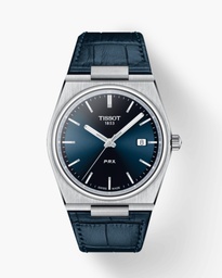 [T137.410.16.041.00] 40mm Blue Dial Watch With Leather Strap