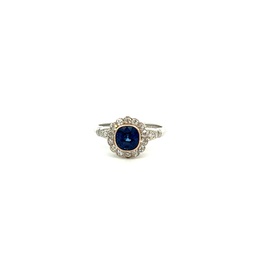 Platinum And Yellow Gold No Heat Sapphire And Diamond Ring 1.84cttw