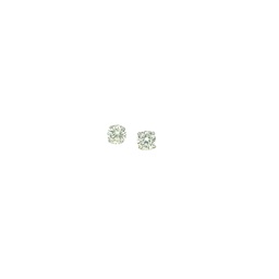 [10-22866] Round Brilliant Cut Diamond Studs 1.05cttw HI/VS-SI 14Kt White Gold Basket Set Pushbacks