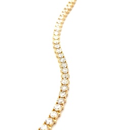 [AB22-700-Y] Yellow Gold Diamond Tennis Bracelet 7.16cttw