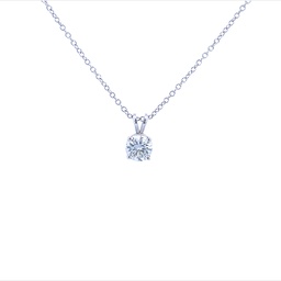 [S01602] 14Kt White Gold Pendant Necklace With A Round Diamond Weighing 1.11cttw