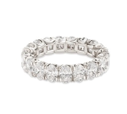 [R56699.3] Platinum Eternity Band With 19 Oval Diamonds Weighing 4.58cttw F+/VS