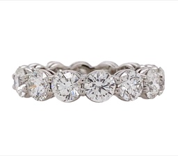 [R74004.2] Platinum Eternity Band With 14 Round Diamonds Weighing 4.61cttw G-H/SI1-2