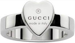 [YBC223867001013] Sterling Silver Gucci Heart Ring