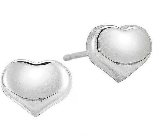 [023238AWER00] 18Kt White Gold Tiny Heart Stud Earrings