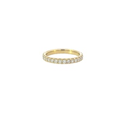 [168068] 18Kt Yellow Gold Eternity Band With 30 Round Diamonds Weighing 0.80cttw Sz5.25