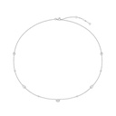 [FNZY20518008W72000] 18Kt White Gold Cascade Necklace With 5 Oval And 4 Round Diamonds Weighing 1.00cttw