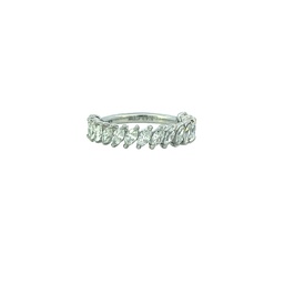 [B0.07-17MQ-1] Platinum 3/4 Eternity Band With 17 Marquise Diamonds Weighing 1.30cttw