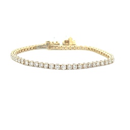 [B73867] 14Kt Yellow Gold Tennis Bracelet With 65 Round Diamonds Weighing 4.16cttw