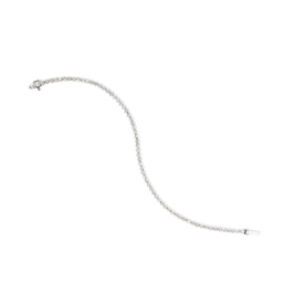 [B78179] 14Kt White Gold Crown Set Tennis Bracelet With 65 Round Diamonds Weighing 1.95cttw