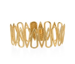 [B004] 18Kt Yellow Gold Open Nifo Link Bracelet 8.5"