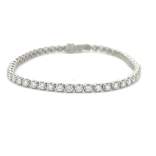[ABR40176CR-WQJ070] 18Kt White Gold Tennis Bracelet With (52) Round Diamonds Weighing 2.85cttw