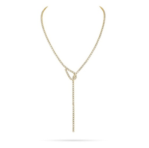 [ANK22113IP-YQJ240] 18Kt Yellow Gold Lariat With (161) Round Diamonds Weighing 9.20cttw