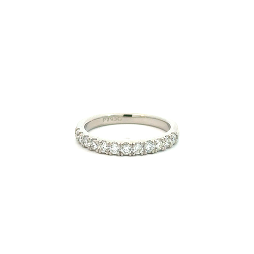 [177724-003] Platinum Diamond Band With (12) Round Diamonds Weighing 0.42cttw
