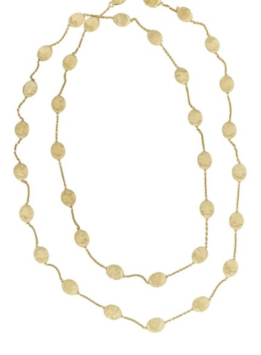 [CB1624  Y 02] 18Kt Yellow Gold Siviglia Bead Necklace 36"