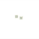 [E022-40 (ER1249)] Round Brilliant Cut Diamond Studs 0.41cttw IJ/SI 14Kt White Gold Basket Set Pushbacks