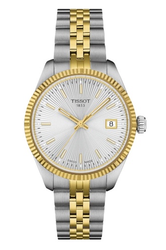 [T156.210.22.031.00] 34mm Ballade Quartz Two Tone Watch With A Stainless Steel Strap