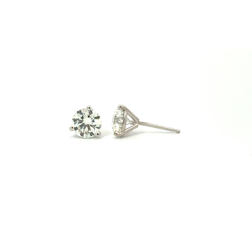 [S13038] Round Brilliant Cut Diamond Studs 2.00cttw H-I/SI2 GIA1515453146 GIA2497288590 14Kt White Gold Martini Set Friction Backs