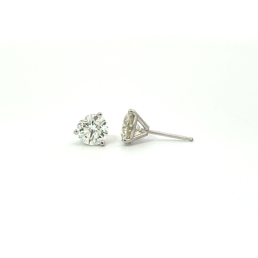 [S13038] Round Brilliant Cut Diamond Studs 2.04cttw K/SI2 GIA2497288590 GIA6512294792 14Kt White Gold Martini Set Friction Backs