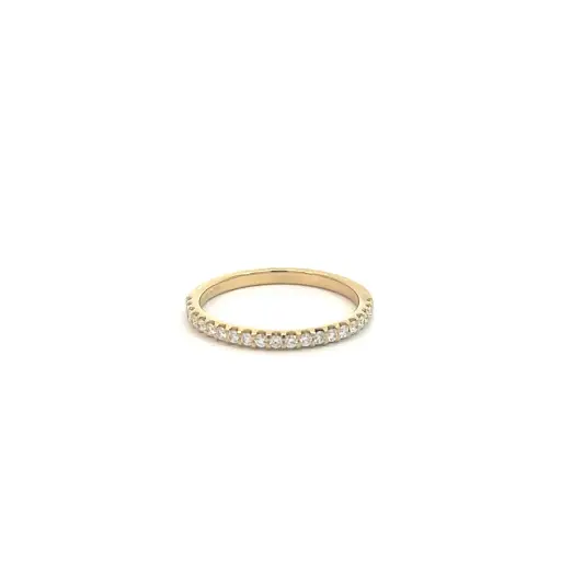 [EROD20265008Y71000] Odessa Half Eternity Band With (21) Round Diamonds Weighing 0.24cttw In 18Kt Yellow Gold