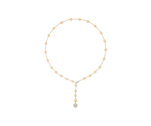 [CB2900-B B2 YW Q6] Africa Alta Lariat With Round Diamonds Weighing 1.42cttw In 18Kt Yellow And White Gold