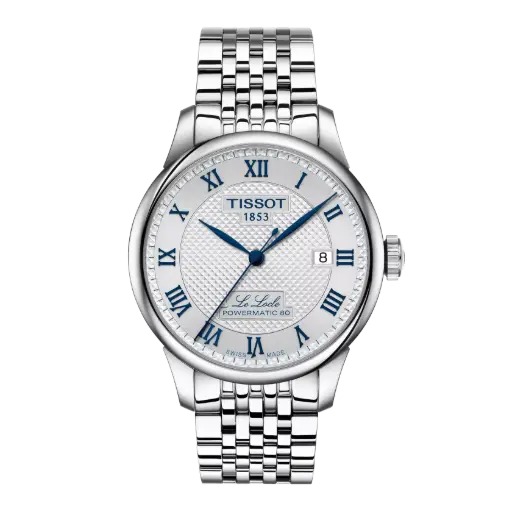 [T006.407.11.033.03] 39.3mm Le Locle Automatic Silver Dial Watch With A Stainless Steel Strap