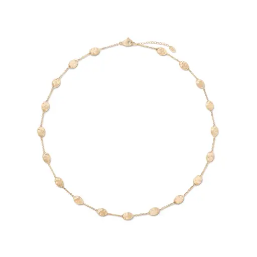 [CB553-E_Y_02] Siviglia Bead Necklace 16" In 18Kt Yellow Gold