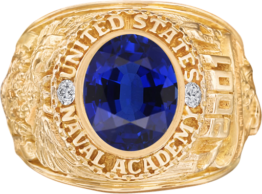 Full-Size Center Stone for USNA Class Ring