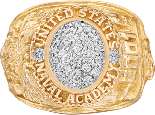 Diamond Plug for USNA Class Ring