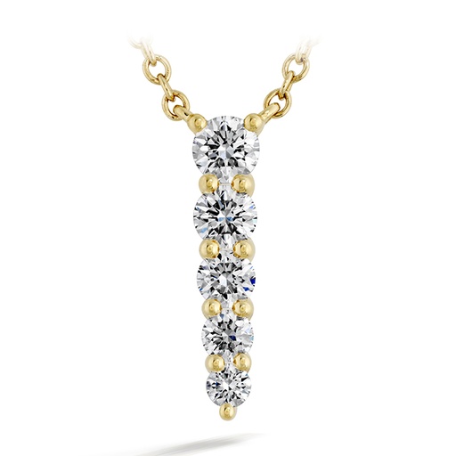 [FNUB25218008Y72000] 18Kt Yellow Gold Small Identity Pendant With (5) Round Diamonds Weighing 0.29cttw