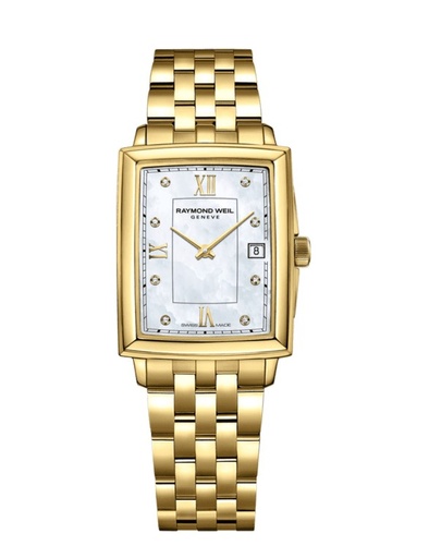 22.6x28.1mm Toccata Mother Of Pearl Dial Quartz Watch With A Stainless Steel Strap And (8) Round Diamonds Weighing 0.03cttw 