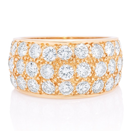 [R63046.3] 18Kt Yellow Gold Pave Band With (43) Round Diamonds Weighing 3.35cttw