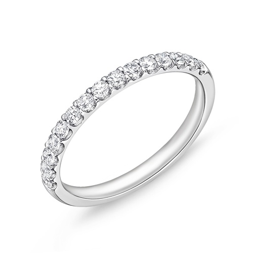 [EROD2036500PT72000] Platinum Odessa Half Eternity Band With (15) Round Diamonds Weighing 0.32cttw