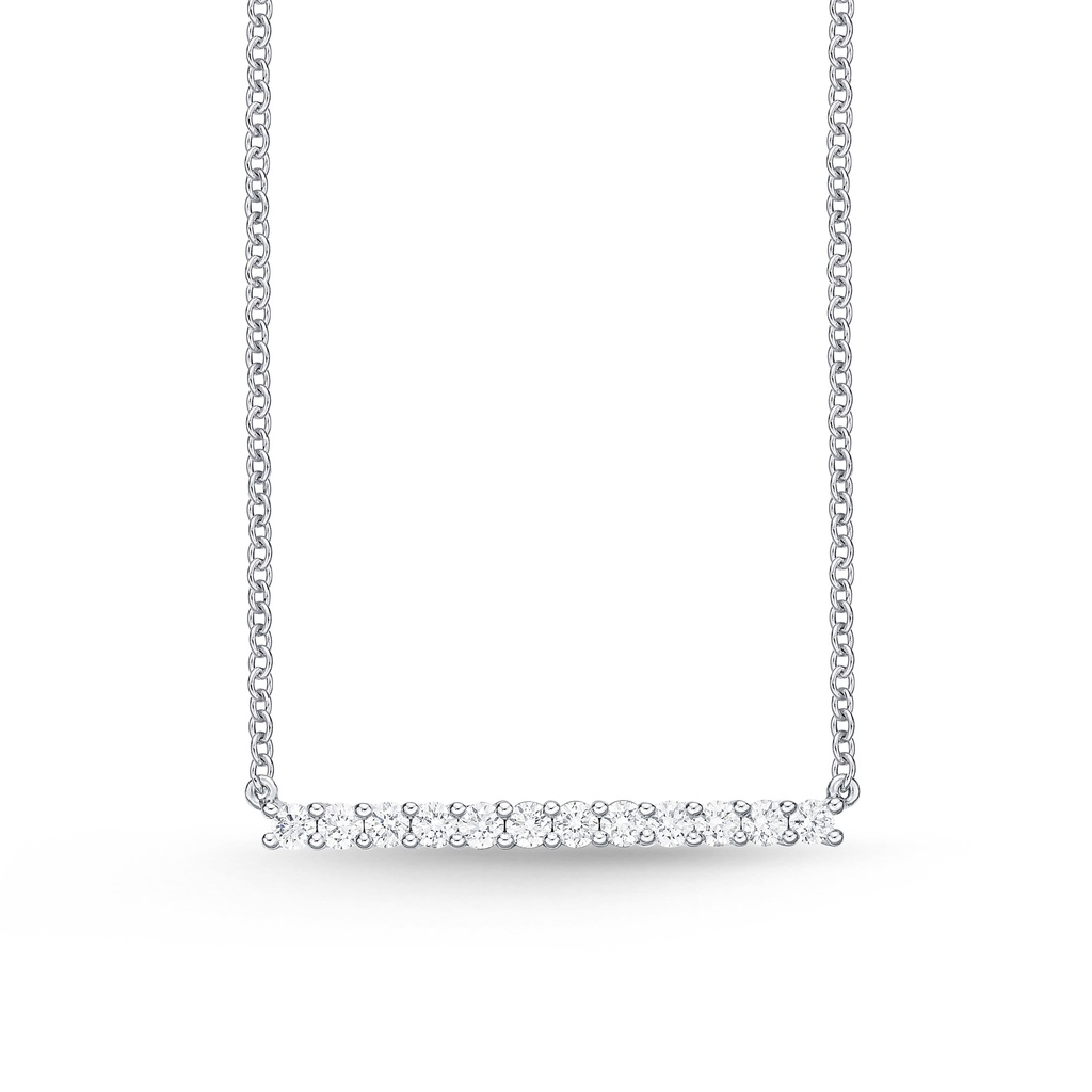 Diamond Bar Pendant Necklace 0.30cttw