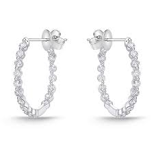 Diamond Aura Hoop Earrings 1.58cttw