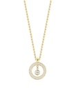 [1059YPDUF075B] Yellow Gold Cento Baby O Pendant Necklace With Round Diamonds Weighing 0.55cttw
