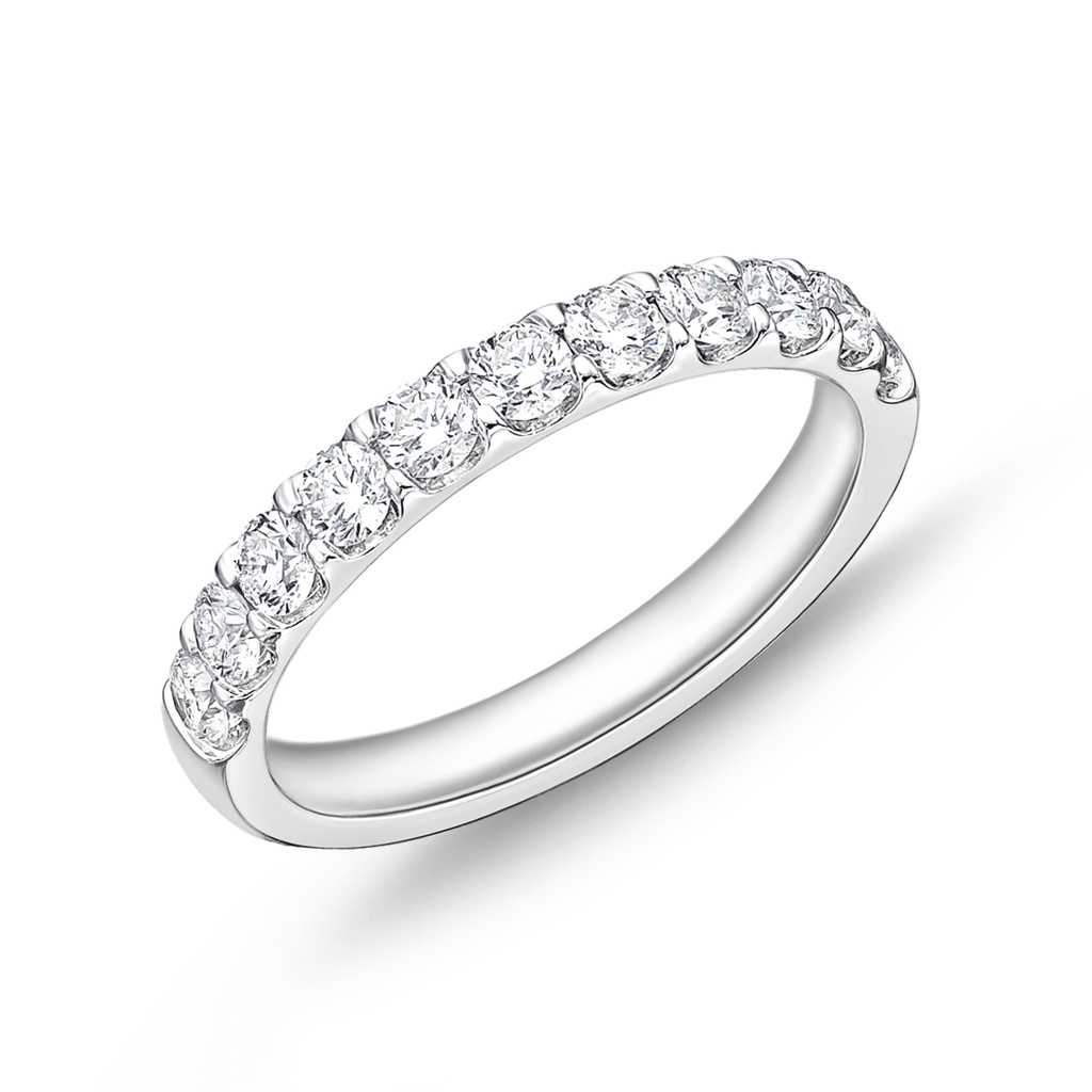 Platinum Odessa Band With Round Diamonds Weighing 0.78cttw