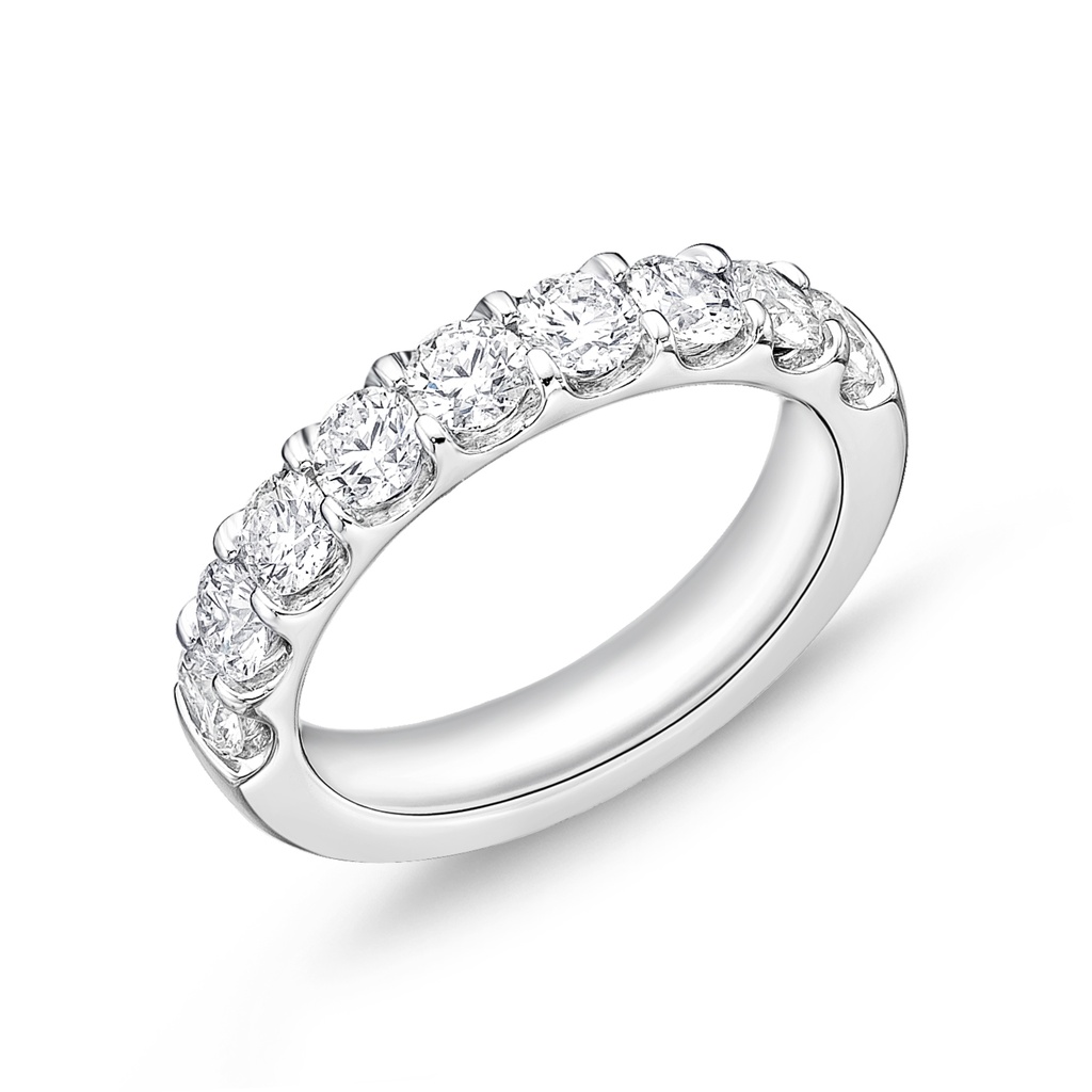 Platinum Odessa Band With Round Diamonds Weighing 1.55cttw