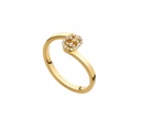 [YBC457127002013] Yellow Gold Gucci GG Running Ring With Round Diamonds Weighing 0.05cttw