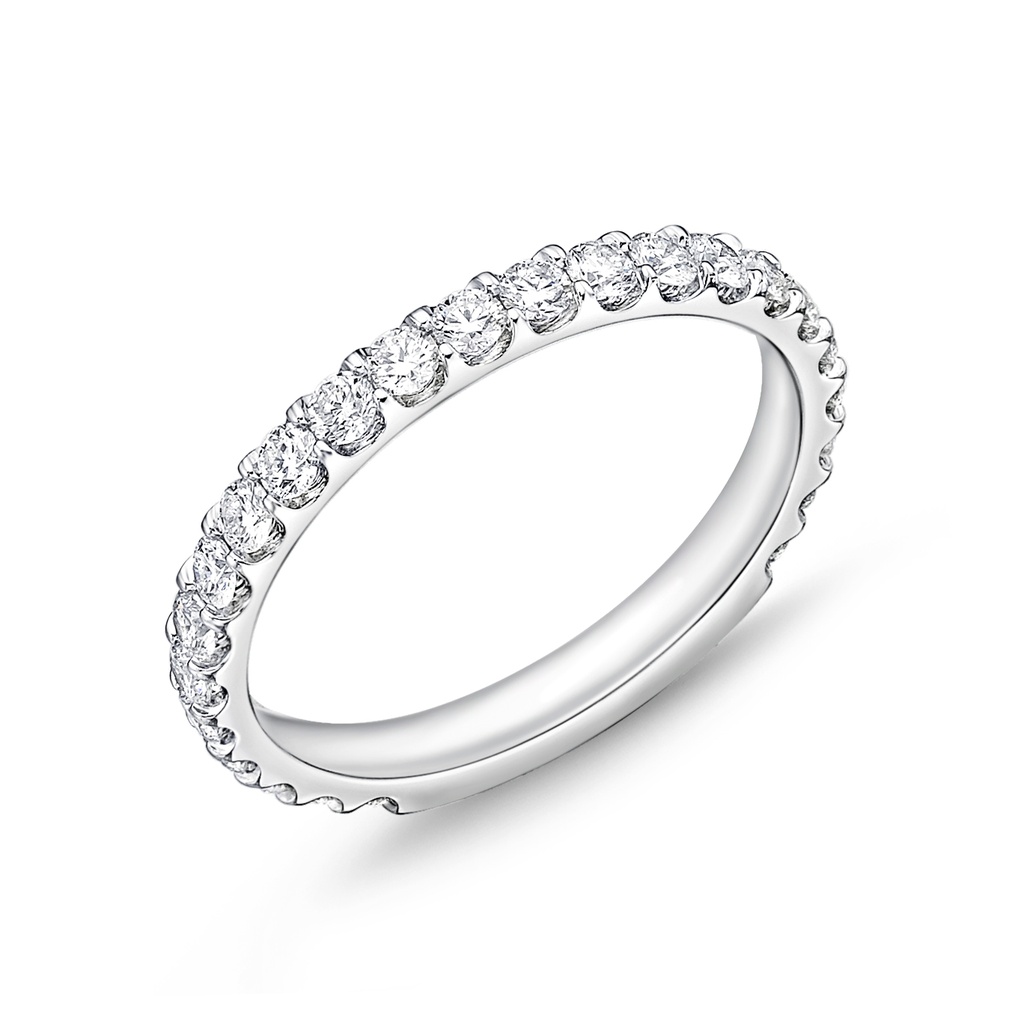 Platinum Odessa Band With Round Diamonds Weighing 0.79cttw