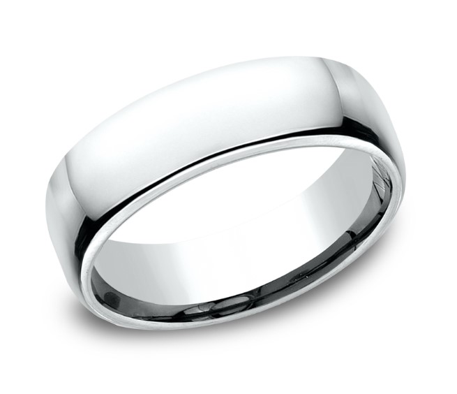 White Gold 6.5mm Comfort Fit Band