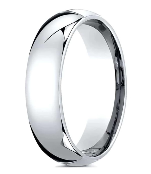 White Gold 6mm Light Comfort Fit Band