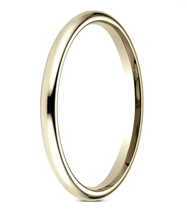 Yellow Gold 2mm Light Comfort Fit Band