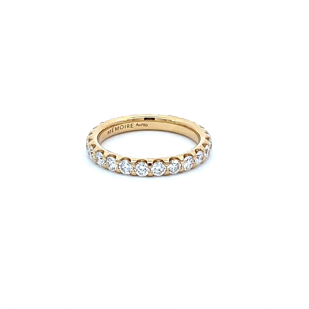 18Kt Yellow Gold Odessa Eternity Band With Round Diamonds Weighing 1.47cttw