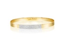 [B0107DY] 14Kt Yellow Gold Love Always Small Strap Bracelet With Round Diamonds Weighing 0.71cttw