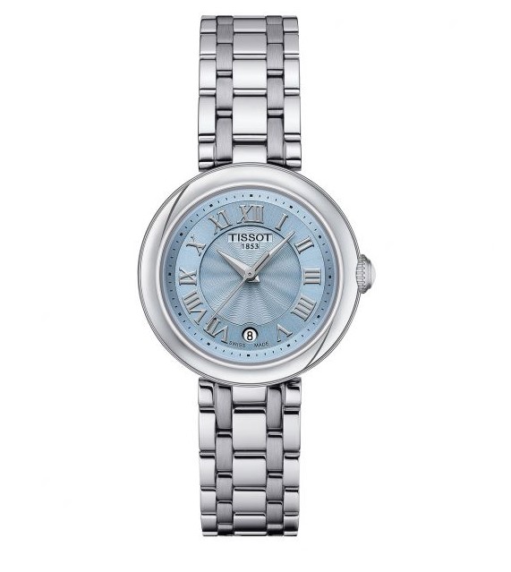 26mm Bellissima Blue Mother Of Pearl Dial Watch With A Stainless Steel Strap