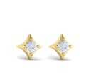 [VER60247] 14Kt Yellow Gold Estrella Star Stud Earrings With 2 Round Diamonds Weighing 0.51cttw