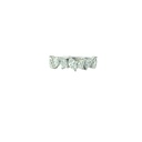 [B-MIX18W-2] 18Kt White Gold Band With Four Pear Shaped Diamonds Weighing 0.72ct Two Emerald Cut Diamonds Weighing 0.38ct And One Marquise Diamond Weighing 0.19ct